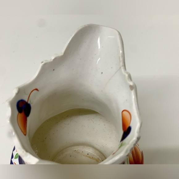 19th Century Antique Gaudy Welsh Eryri Pattern Soft Paste Jug Handled Pitcher - Picture 11 of 16